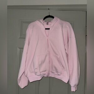 SKIMS cotton fleece zip up hoodie